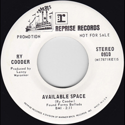 RyCooderAvailableSpace1970